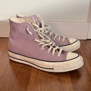 Lavender  ConverseHigh-Top Sneakers - men's 6.5 - women 8.5